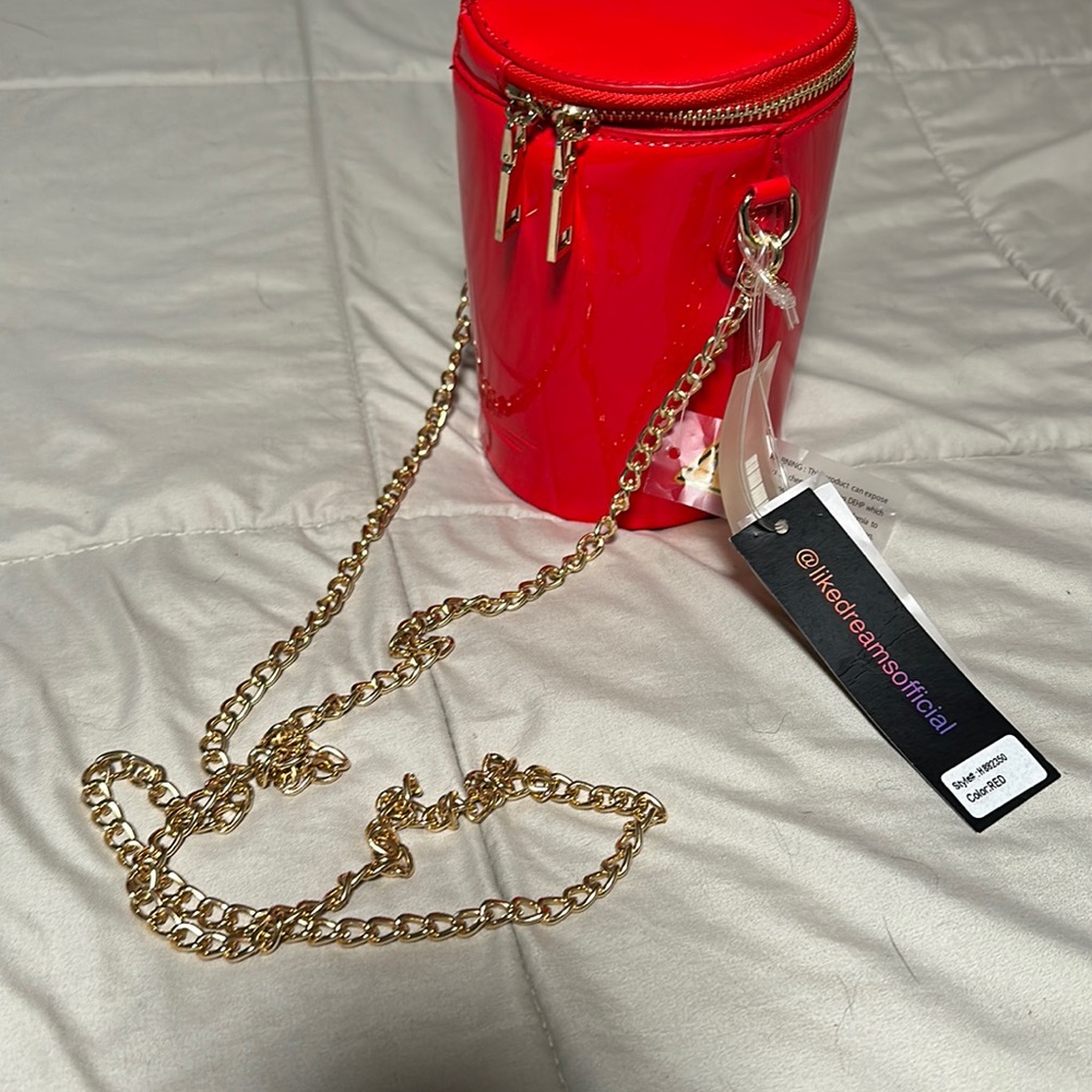 Red patent Like Dreams purse